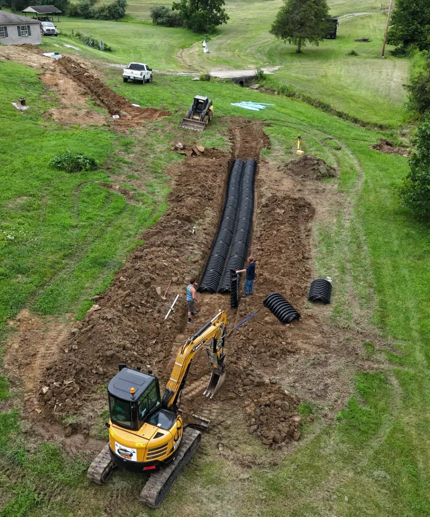 septic system aerial view